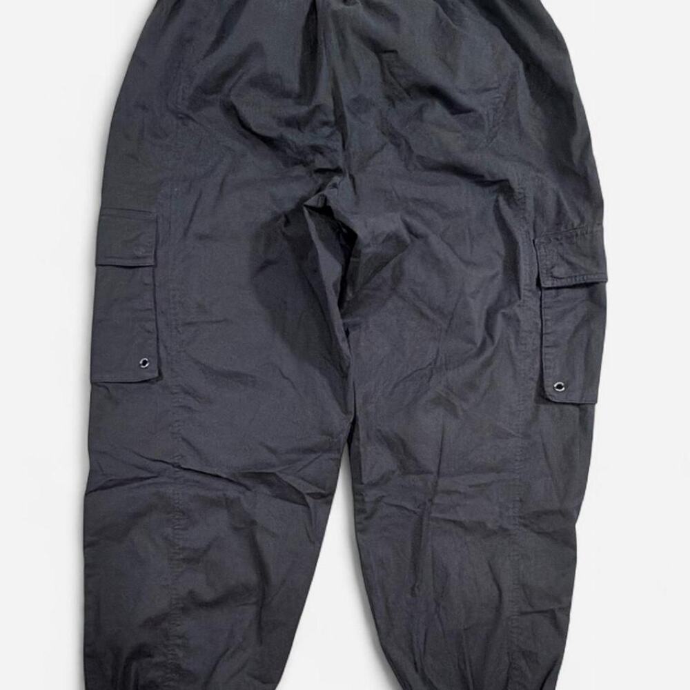 Champion Womens L Black Woven Cargo Jogger Pants Paperbag Waist Snap Pockets - Picture 8 of 8